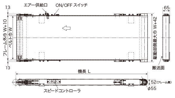 RH65 シリーズ概略寸法